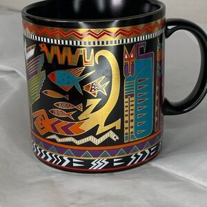 Vintage Laurel Burch Artifacts ceramic coffee mug Art Deco / Southwest style